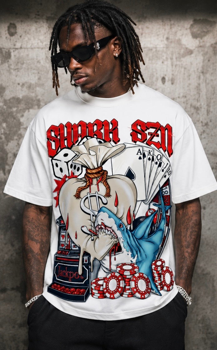 LIFES A GAMBLE TEE RED/WHITE