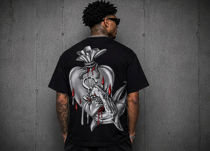 SHARKSZN TEE RED/BLACK