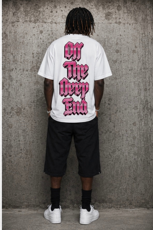LIFE A GAMBLE TEE PINK/WHITE
