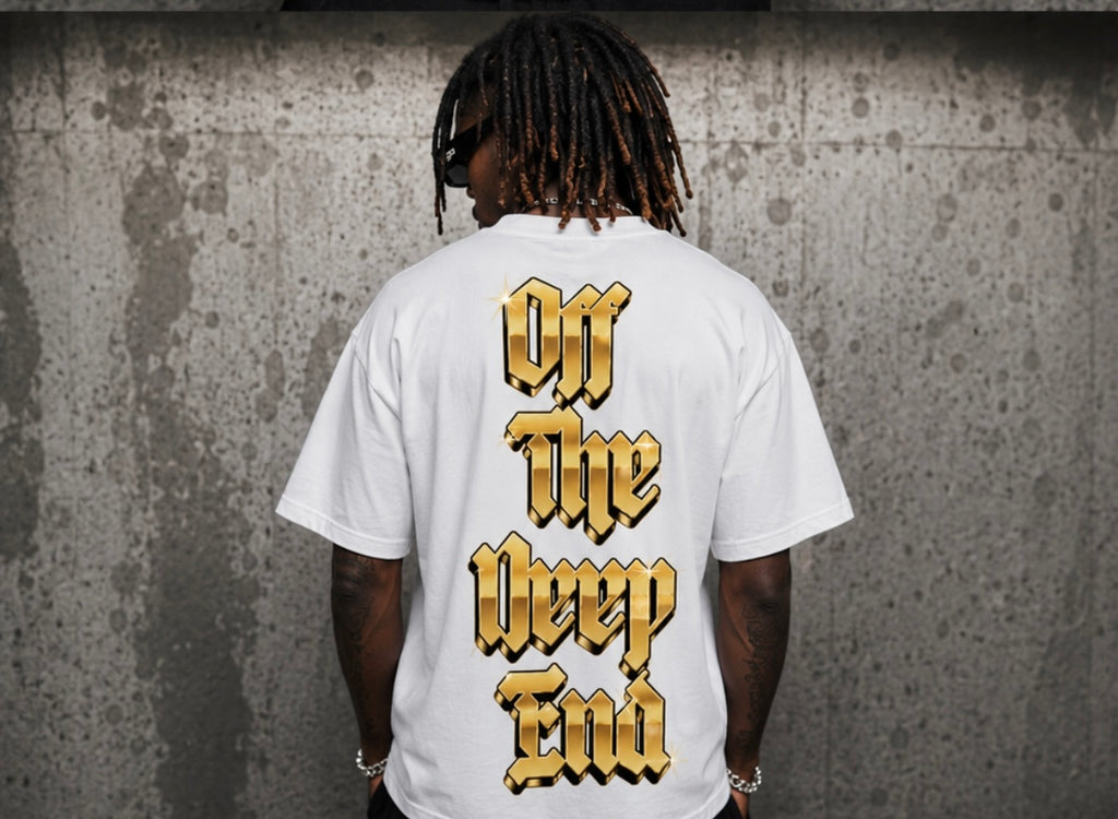LIFES A GAMBLE TEE GOLD/WHITE