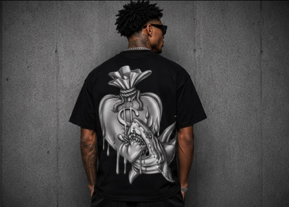 SHARKSZN TEE GRAY/BLACK